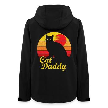 Cat Daddy Best Cat Dad - Women’s Recycled Softshell Jacket by Stanley/Stella - black - Back - AI Model Female 172 light (172cm)