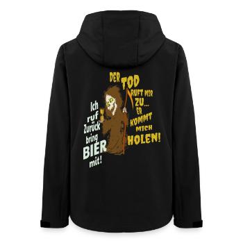 Funny grim reaper - Women’s Recycled Softshell Jacket by Stanley/Stella - black - Back - AI Model Female 172 light (172cm)
