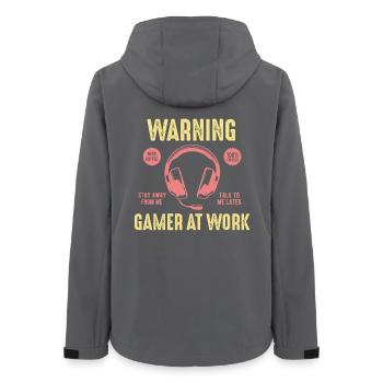 Computer games - Women’s Recycled Softshell Jacket by Stanley/Stella - anthracite - Back - AI Model Female 172 light (172cm)