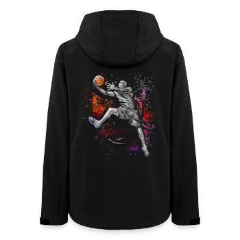 Basketballer - Basketball - BBall - Basket Jordan - Frauen Recycelte Softshelljacke von Stanley/Stella - Schwarz - Hinten - AI Model Female 172 light (172cm)