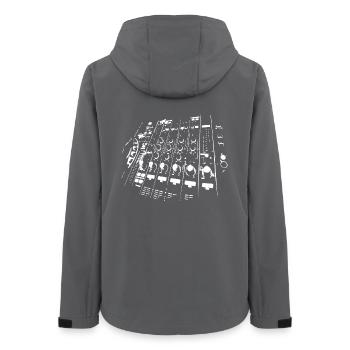 Disc jockey - Women’s Recycled Softshell Jacket by Stanley/Stella - anthracite - Back - AI Model Female 172 light (172cm)