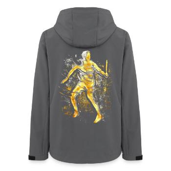 Badminton - Smash - Badminton Joueur - Veste softshell femme recyclée Stanley/Stella - charbon - Dos - AI Model Female 172 light (172cm)