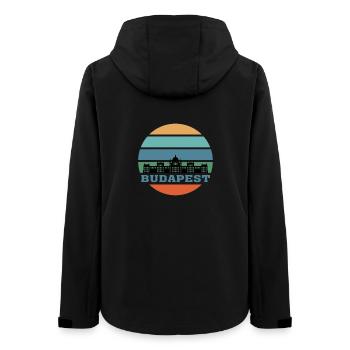 Wahrzeichen der Stadt Budapest Skyline Ungarn - Frauen Recycelte Softshelljacke von Stanley/Stella - Schwarz - Hinten - AI Model Female 172 light (172cm)