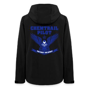 Chemtrail Pilot - Women’s Recycled Softshell Jacket by Stanley/Stella - black - Back - AI Model Female 172 light (172cm)