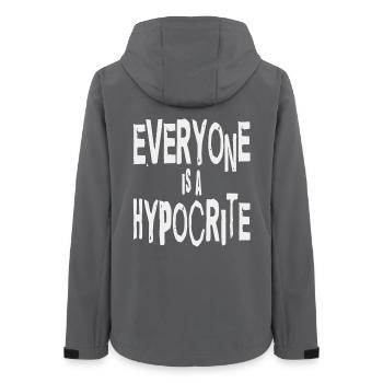 Society and Truth: Everyone Is a Hypocrite - Women’s Recycled Softshell Jacket by Stanley/Stella - anthracite - Back - AI Model Female 172 light (172cm)