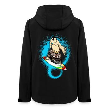 Sumo Surfer - Frauen Recycelte Softshelljacke von Stanley/Stella - Schwarz - Hinten - AI Model Female 172 light (172cm)