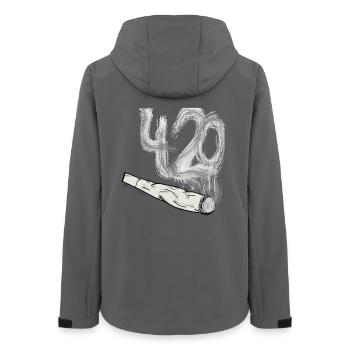 Joint - bag - smoke 420 - Women’s Recycled Softshell Jacket by Stanley/Stella - anthracite - Back - AI Model Female 172 light (172cm)