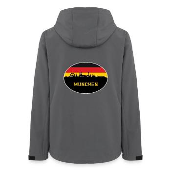 Munich Germany Flag Skyline München Deutsche - Women’s Recycled Softshell Jacket by Stanley/Stella - anthracite - Back - AI Model Female 172 light (172cm)