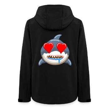Lustige Haiwal Emoticon Anime Cartoon - Frauen Recycelte Softshelljacke von Stanley/Stella - Schwarz - Hinten - AI Model Female 172 light (172cm)