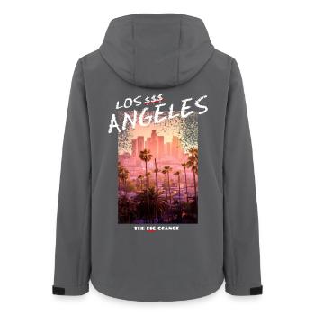 Los Angeles - Frauen Recycelte Softshelljacke von Stanley/Stella - Anthrazit - Hinten - AI Model Female 172 light (172cm)