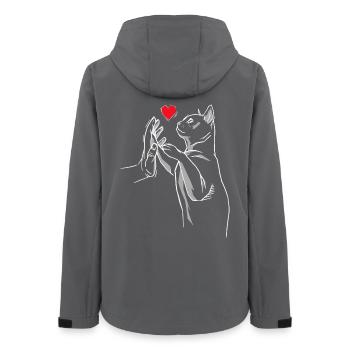 Stubentiger Cat Cat Cats Meow Cat Love - Women’s Recycled Softshell Jacket by Stanley/Stella - anthracite - Back - AI Model Female 172 light (172cm)
