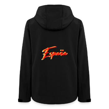 España Neon Schriftzug - Frauen Recycelte Softshelljacke von Stanley/Stella - Schwarz - Hinten - AI Model Female 172 light (172cm)