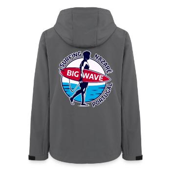 Surfing Nazaré Big Wave Portugal - Veste softshell femme recyclée Stanley/Stella - charbon - Dos - AI Model Female 172 light (172cm)