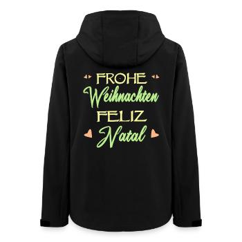 Deutsch-Brasilianer Weihnachten Natal Geschenk - Frauen Recycelte Softshelljacke von Stanley/Stella - Schwarz - Hinten - AI Model Female 172 light (172cm)