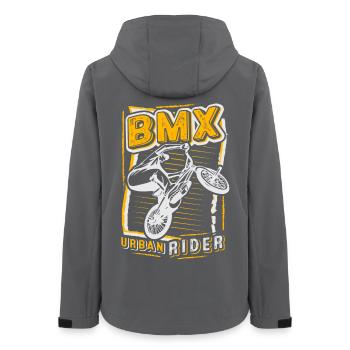 Vélo BMX | Roue BMX | Cool BMX | Idée cadeau - Veste softshell femme recyclée Stanley/Stella - charbon - Dos - AI Model Female 172 light (172cm)