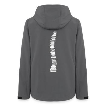 Books spine backbone bookworm bookworm - Women’s Recycled Softshell Jacket by Stanley/Stella - anthracite - Back - AI Model Female 172 light (172cm)