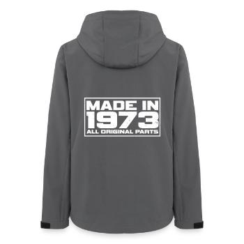 Fabriqué en 1973 Toutes les pièces d’origine - Veste softshell femme recyclée Stanley/Stella - charbon - Dos - AI Model Female 172 light (172cm)