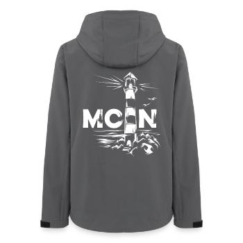 Moin Symbole du phare de la mer Baltique Mer du Nord - Veste softshell femme recyclée Stanley/Stella - charbon - Dos - AI Model Female 172 light (172cm)