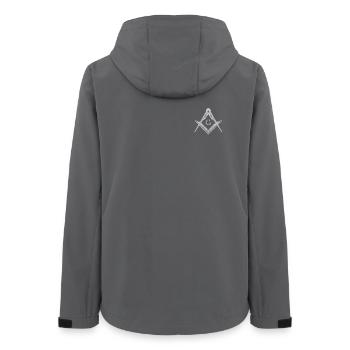 Masonic Symbol Angle & Circle Freemasonry - Women’s Recycled Softshell Jacket by Stanley/Stella - anthracite - Back - AI Model Female 172 light (172cm)