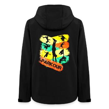 Idée de cadeau pour le Parkour Freerunning - Veste softshell femme recyclée Stanley/Stella - noir - Dos - AI Model Female 172 light (172cm)