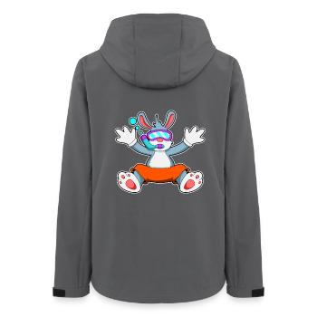 Hase Taucher Schnorchel Tauchen - Frauen Recycelte Softshelljacke von Stanley/Stella - Anthrazit - Hinten - AI Model Female 172 light (172cm)