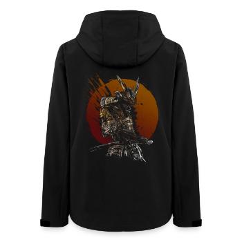 Samurai-Krieger, aufgehende Sonne, Katana-Kunst - Frauen Recycelte Softshelljacke von Stanley/Stella - Schwarz - Hinten - AI Model Female 172 light (172cm)