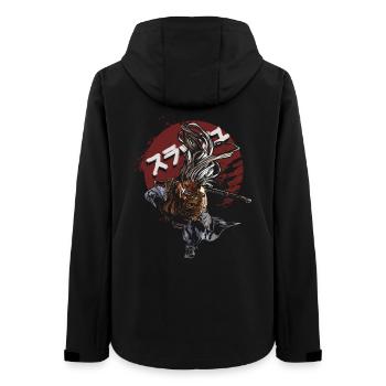 Samurai Katana Warrior – Rising Sun Anime - Veste softshell femme recyclée Stanley/Stella - noir - Dos - AI Model Female 172 light (172cm)