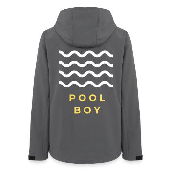 Pool Boy Gift - Women’s Recycled Softshell Jacket by Stanley/Stella - anthracite - Back - AI Model Female 172 light (172cm)
