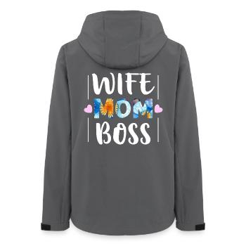 Mama - Frauen Recycelte Softshelljacke von Stanley/Stella - Anthrazit - Hinten - AI Model Female 172 light (172cm)