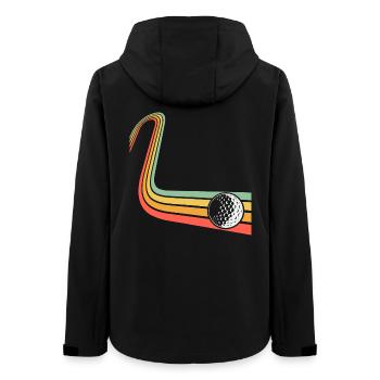 Golf - Frauen Recycelte Softshelljacke von Stanley/Stella - Schwarz - Hinten - AI Model Female 172 light (172cm)
