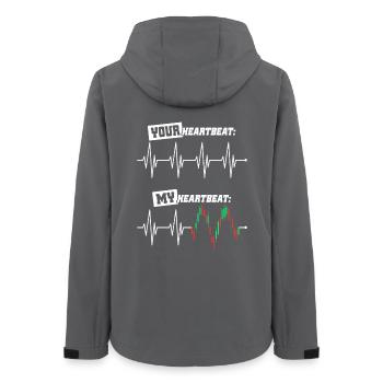 Trader Heartbeat My Heartbeat Stocks Stock Exchange Forex - Women’s Recycled Softshell Jacket by Stanley/Stella - anthracite - Back - AI Model Female 172 light (172cm)