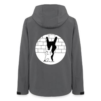 Méchant lapin de Pâques lapin de Pâques prison Rock musique - Veste softshell femme recyclée Stanley/Stella - charbon - Dos - AI Model Female 172 light (172cm)