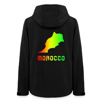 Marokko Regenbogen Landkarten Design / Geschenk - Frauen Recycelte Softshelljacke von Stanley/Stella - Schwarz - Hinten - AI Model Female 172 light (172cm)