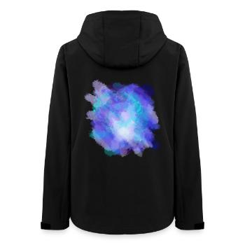 Aquarelle Violet Turquoise Azur Illustration - Veste softshell femme recyclée Stanley/Stella - noir - Dos - AI Model Female 172 light (172cm)