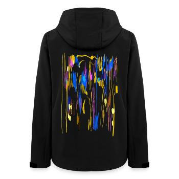 Colors Art - Background Abstract - Women’s Recycled Softshell Jacket by Stanley/Stella - black - Back - AI Model Female 172 light (172cm)
