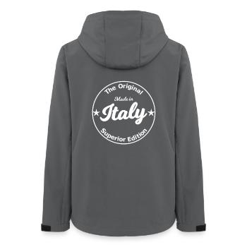 Italy Edition - Frauen Recycelte Softshelljacke von Stanley/Stella - Anthrazit - Hinten - AI Model Female 172 light (172cm)