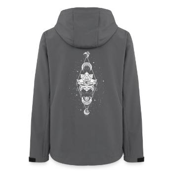 Occult Wicca Mond Lotus Witchcraft Aesthetic Goth - Frauen Recycelte Softshelljacke von Stanley/Stella - Anthrazit - Hinten - AI Model Female 172 light (172cm)