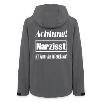 Narzisst, Perfektion, Selbstverliebt, Geschenkidee - Frauen Recycelte Softshelljacke von Stanley/Stella - Anthrazit - Hinten - AI Model Female 172 light (172cm)