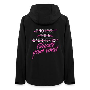 Protect Your Daughters Educate Your Sons Feminist - Frauen Recycelte Softshelljacke von Stanley/Stella - Schwarz - Hinten - AI Model Female 172 light (172cm)