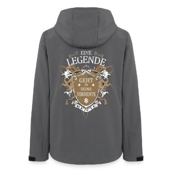 Une légende prend sa retraite - Veste softshell femme recyclée Stanley/Stella - charbon - Dos - AI Model Female 172 light (172cm)