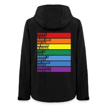 Science Is Real Black Lives Matter LGBTQ CSD Pride - Veste softshell femme recyclée Stanley/Stella - noir - Dos - AI Model Female 172 light (172cm)