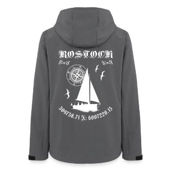 Rostock - Frauen Recycelte Softshelljacke von Stanley/Stella - Anthrazit - Hinten - AI Model Female 172 light (172cm)