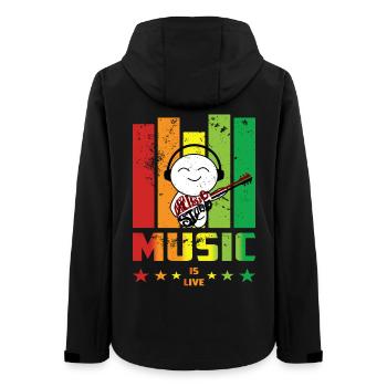 I love Music - Frauen Recycelte Softshelljacke von Stanley/Stella - Schwarz - Hinten - AI Model Female 172 light (172cm)