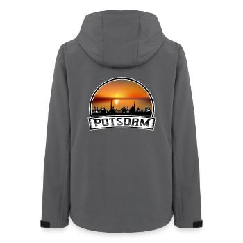 Potsdam Deutschland Skyline Vintage Sunset Travel Souv - Frauen Recycelte Softshelljacke von Stanley/Stella - Anthrazit - Hinten - AI Model Female 172 light (172cm)