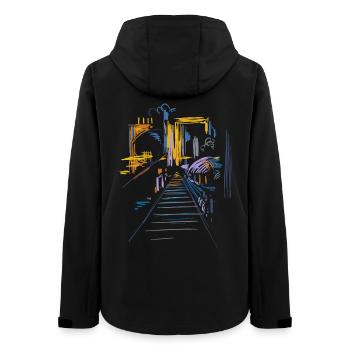Architecture Abstraite - Veste softshell femme recyclée Stanley/Stella - noir - Dos - AI Model Female 172 light (172cm)