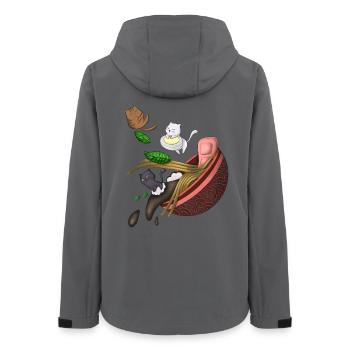 Nouilles pour chat fantaisistes - Veste softshell femme recyclée Stanley/Stella - charbon - Dos - AI Model Female 172 light (172cm)