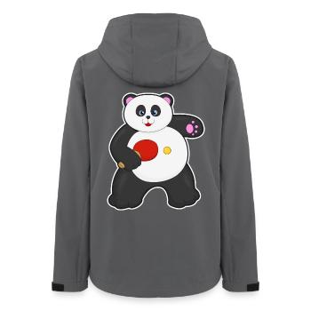 Panda Tischtennis Tischtennisschläger - Frauen Recycelte Softshelljacke von Stanley/Stella - Anthrazit - Hinten - AI Model Female 172 light (172cm)