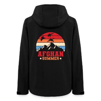 Afghan Summers Veteran Afghanistan - Women’s Recycled Softshell Jacket by Stanley/Stella - black - Back - AI Model Female 172 light (172cm)