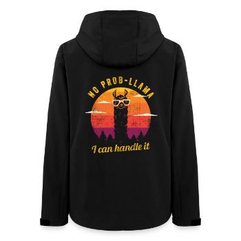 No Probllama Lama Sonnebrille Alpaka Geschenk - Frauen Recycelte Softshelljacke von Stanley/Stella - Schwarz - Hinten - AI Model Female 172 light (172cm)
