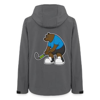 Bär Feldhockey Feldhockeyschläger - Frauen Recycelte Softshelljacke von Stanley/Stella - Anthrazit - Hinten - AI Model Female 172 light (172cm)